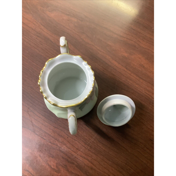 Vintage Lefton? Floral Sugar Bowl With Lid - Picture 6 of 9